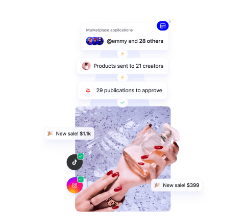 Upfluence influencer marketplace workflow